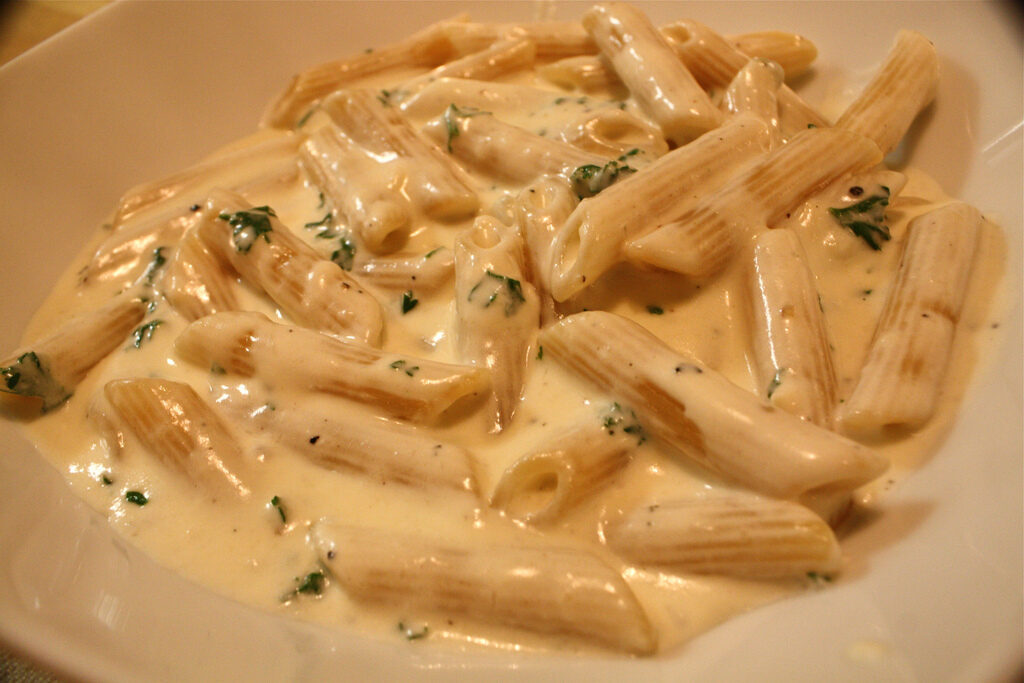 Pasta con crema di gorgonzola