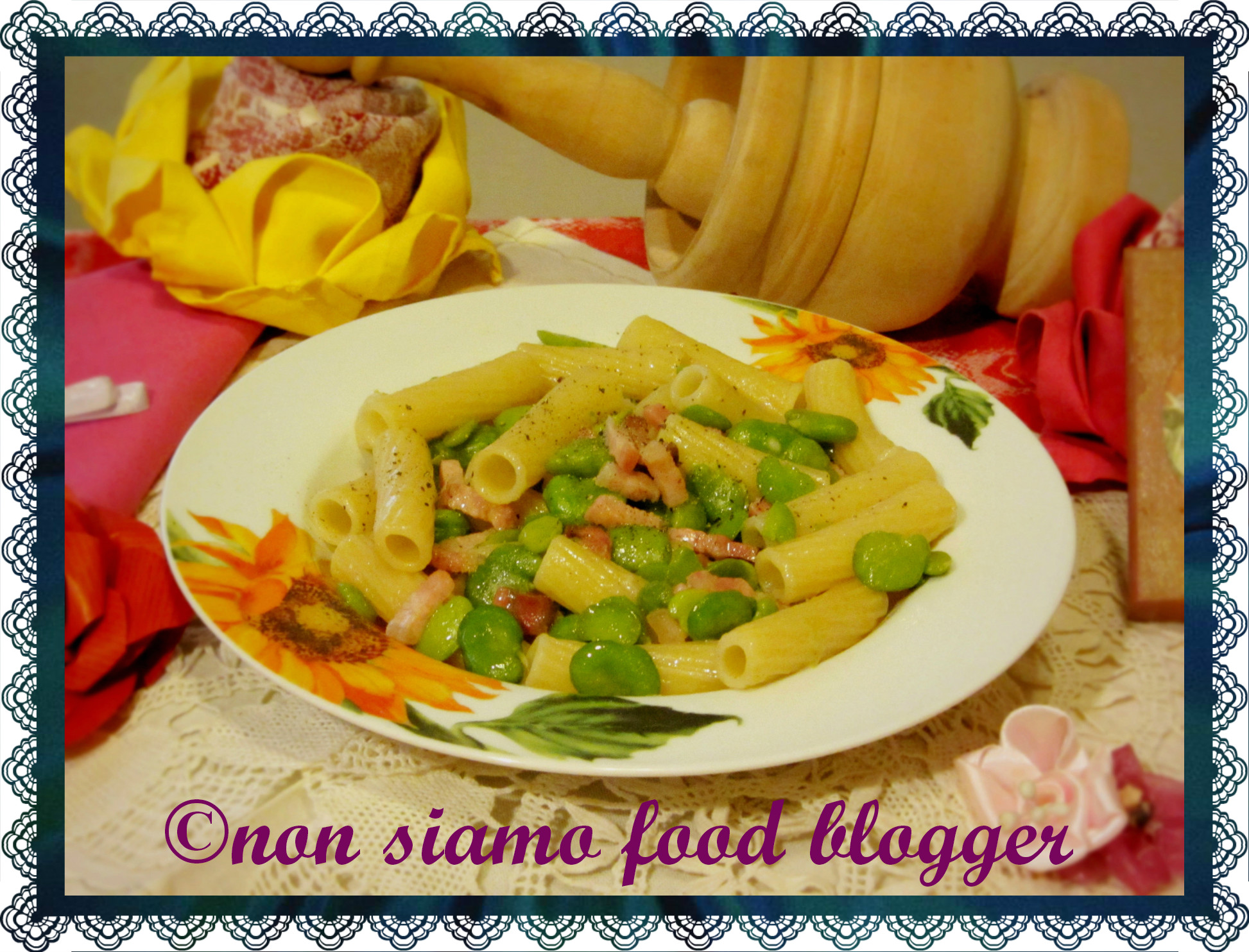 Pasta con fave e pancetta