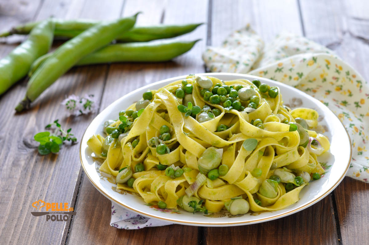 Pasta con fave e piselli
