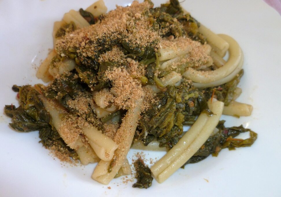 Pasta con germogli di zucca