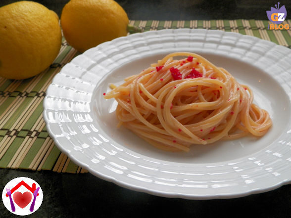 Pasta con limone e uova di lompo