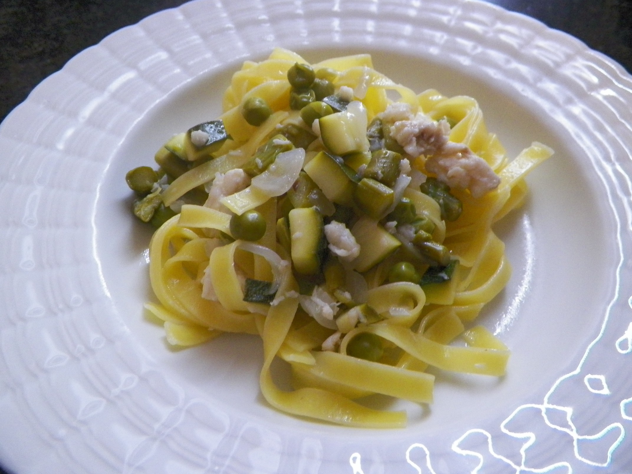Pasta con merluzzo e verdure