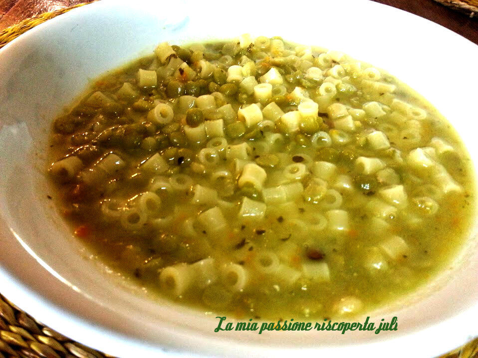 Pasta con piselli secchi