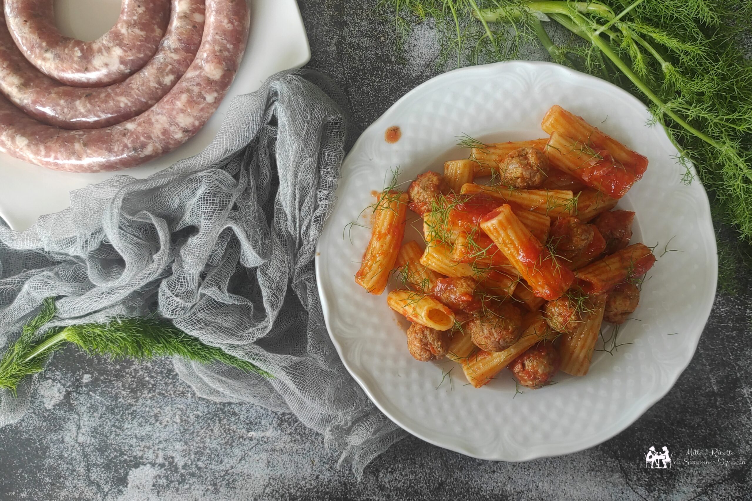 Pasta con polpettine di salsiccia al finocchietto selvatico