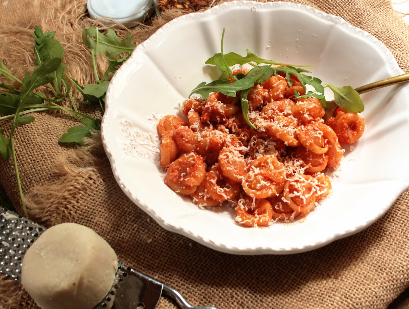 Pasta con salsa affumicata