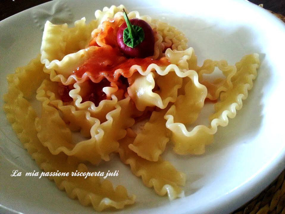 Pasta con sugo di pollo