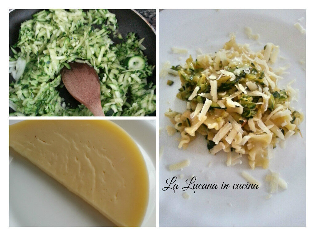 Pasta con zucchine e caciocavallo podolico lucano