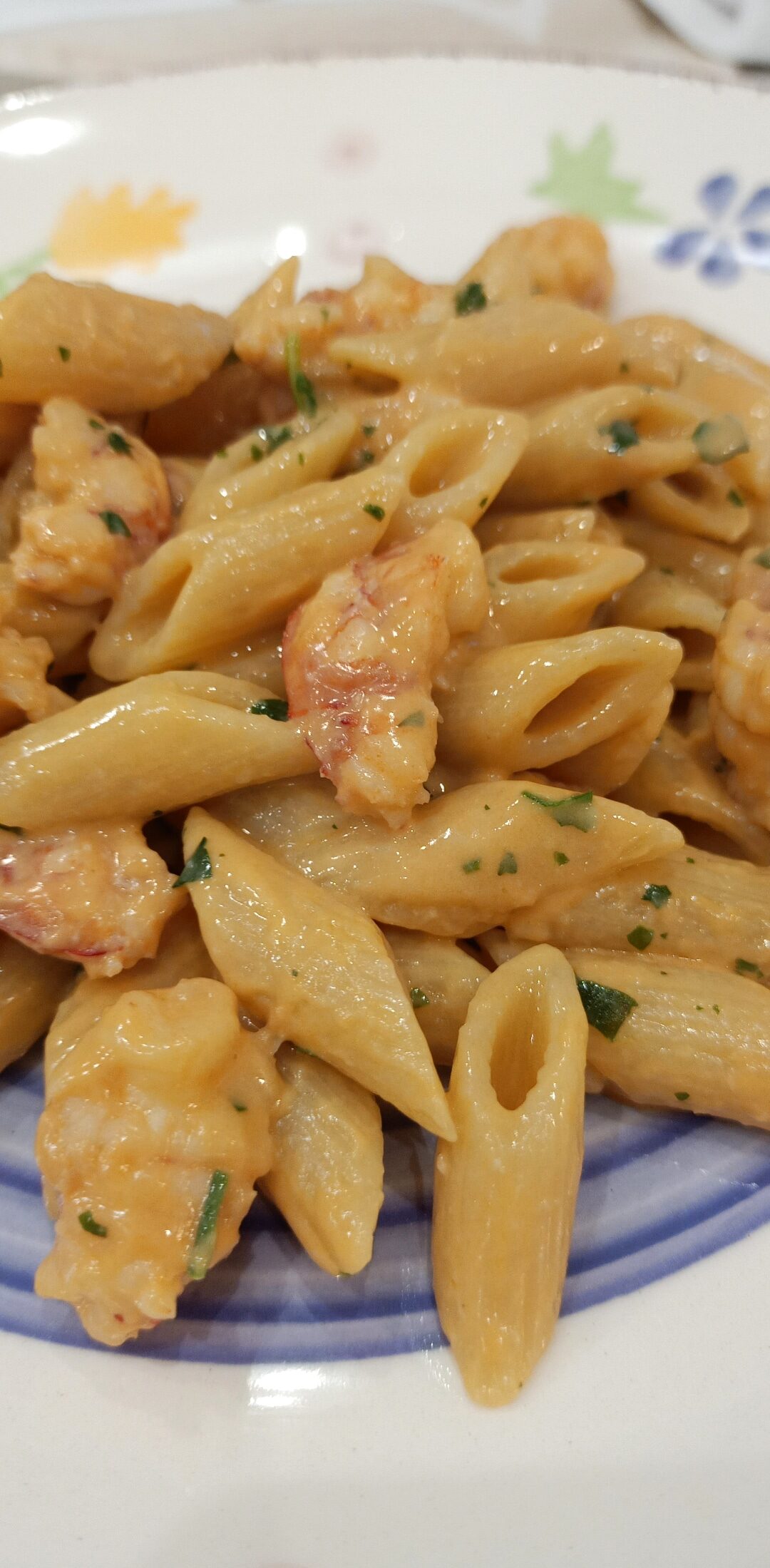 Pasta cremosa ai gamberi
