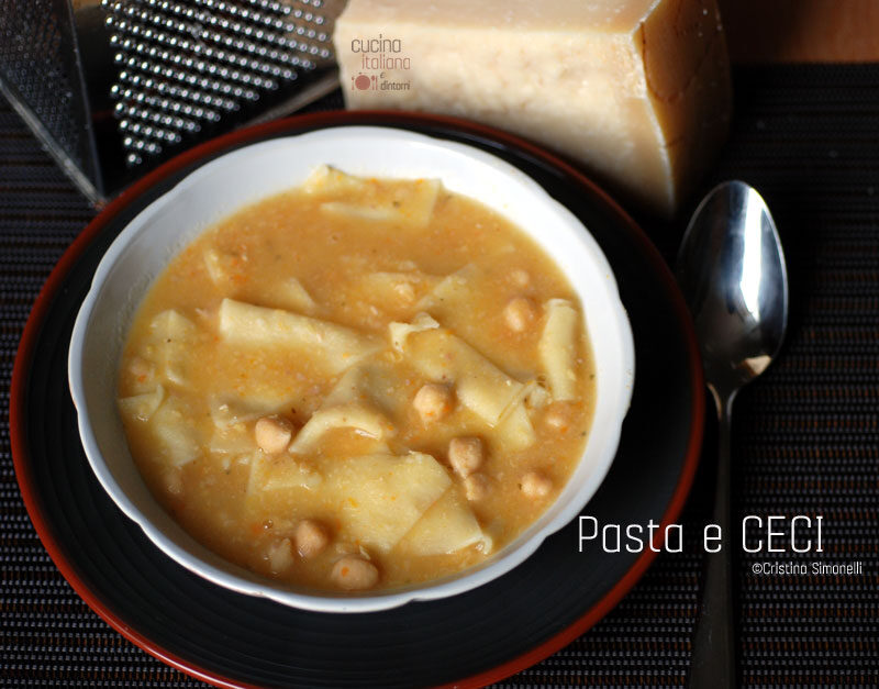 Pasta e ceci con i maltagliati, ricetta rustica