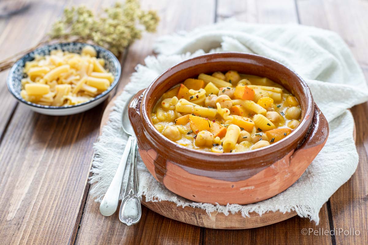 Pasta e ceci con zucca
