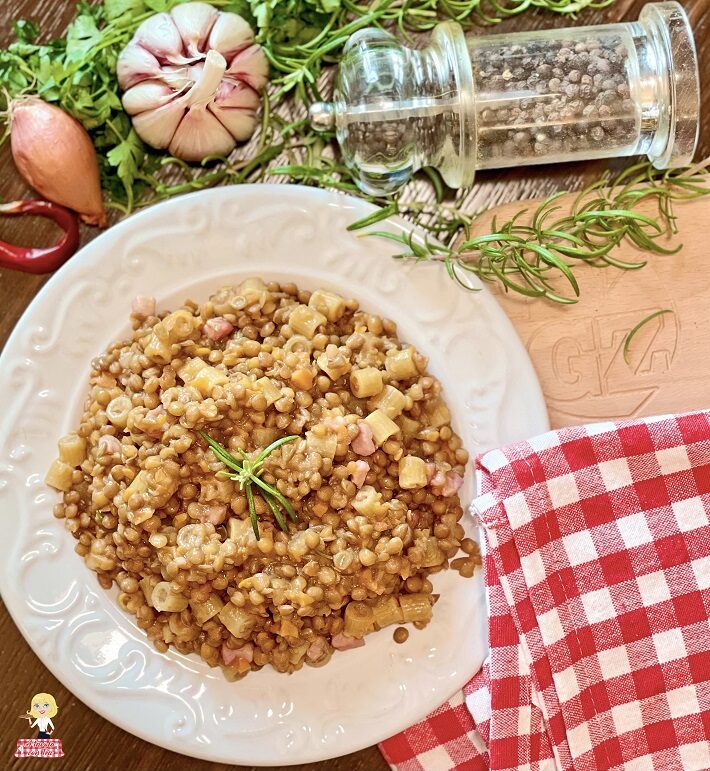 Pasta e lenticchie in scatola