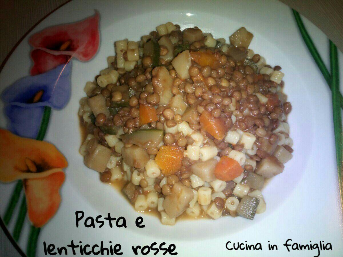 Pasta e lenticchie rosse – ricetta semplice
