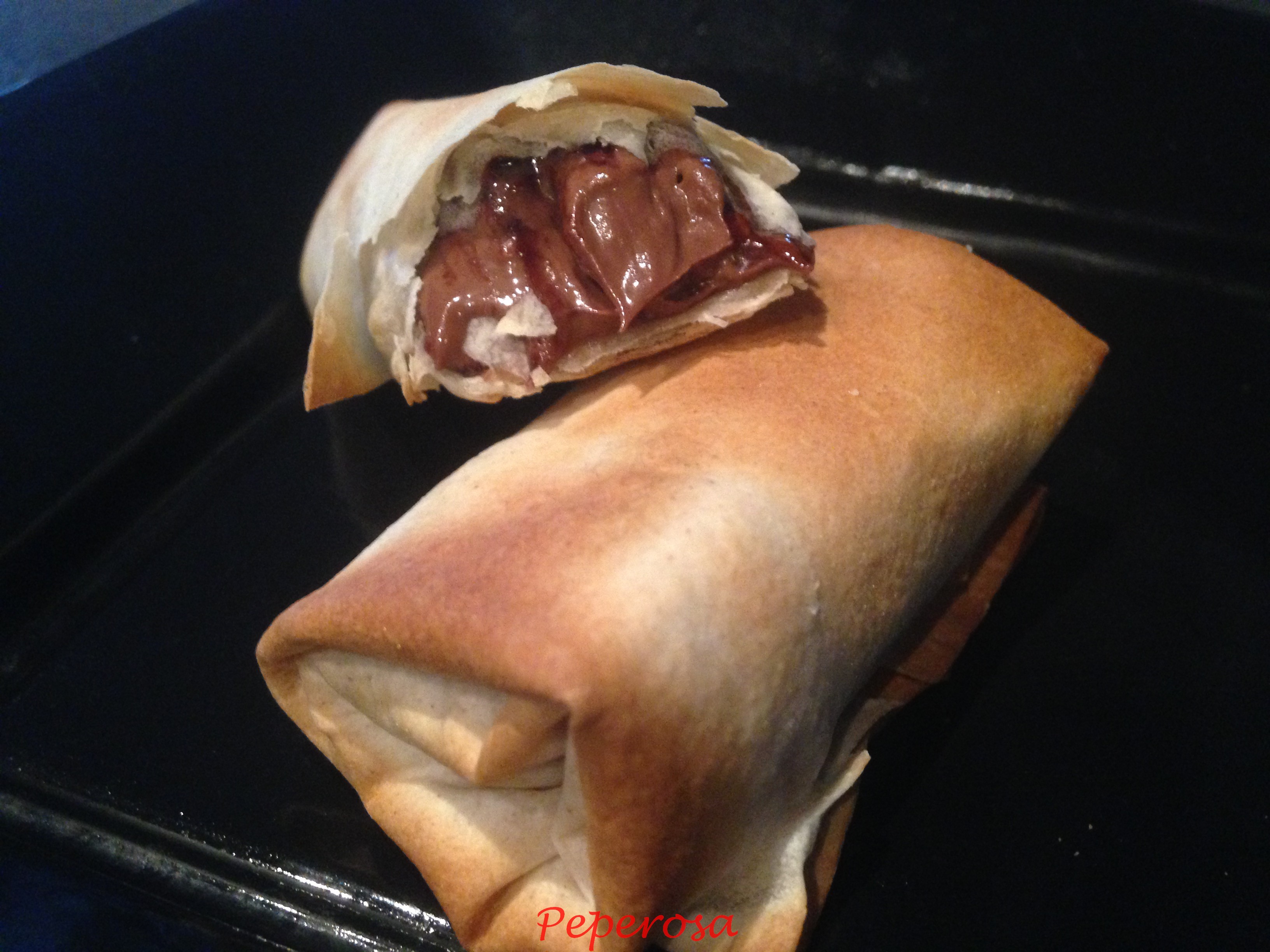 Pasta fillo alla nutella