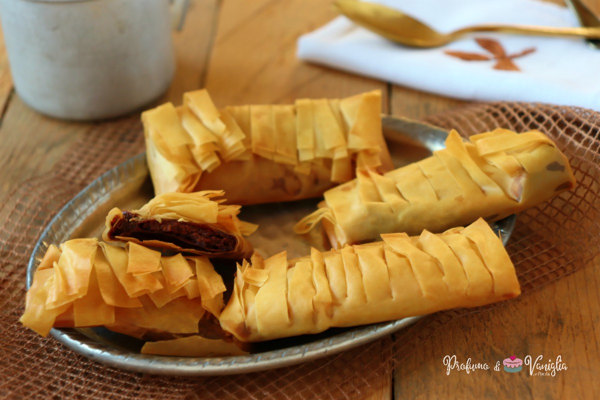 Pasta fillo con nutella