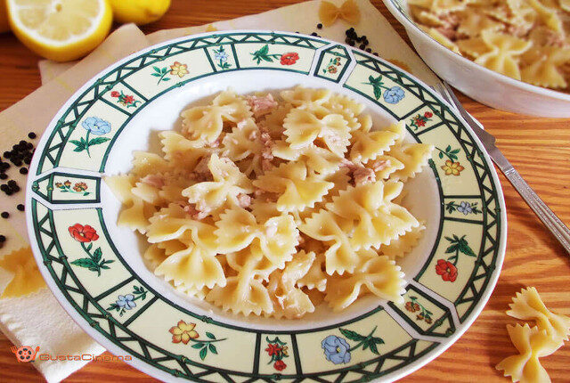 Pasta fredda tonno e limone