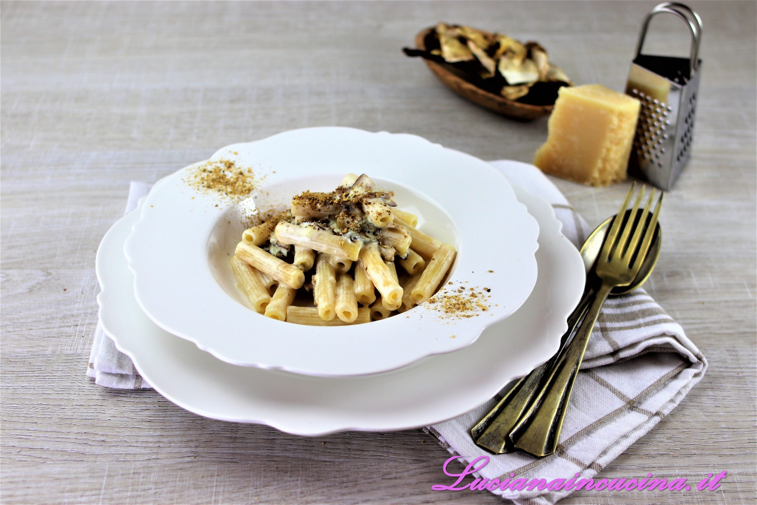 Pasta funghi e mascarpone