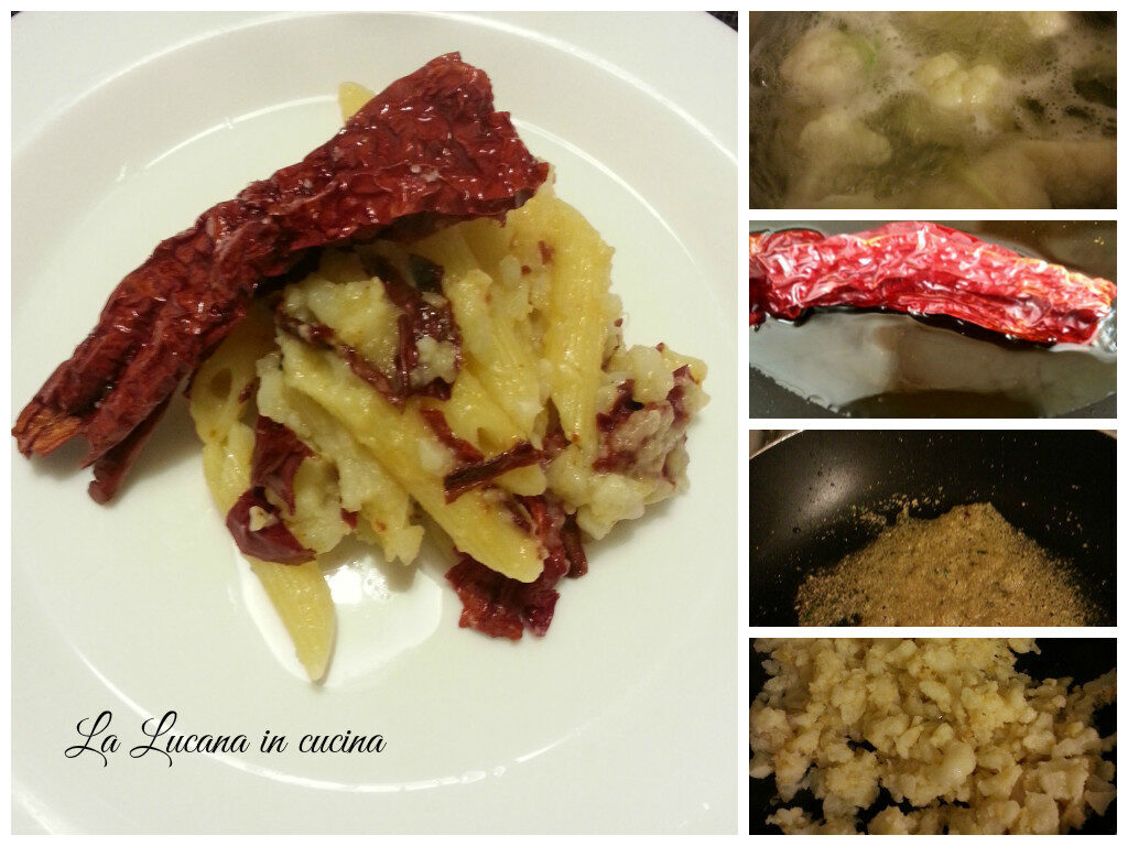 Pasta mollicata con cavolfiore e peperoni cruschi