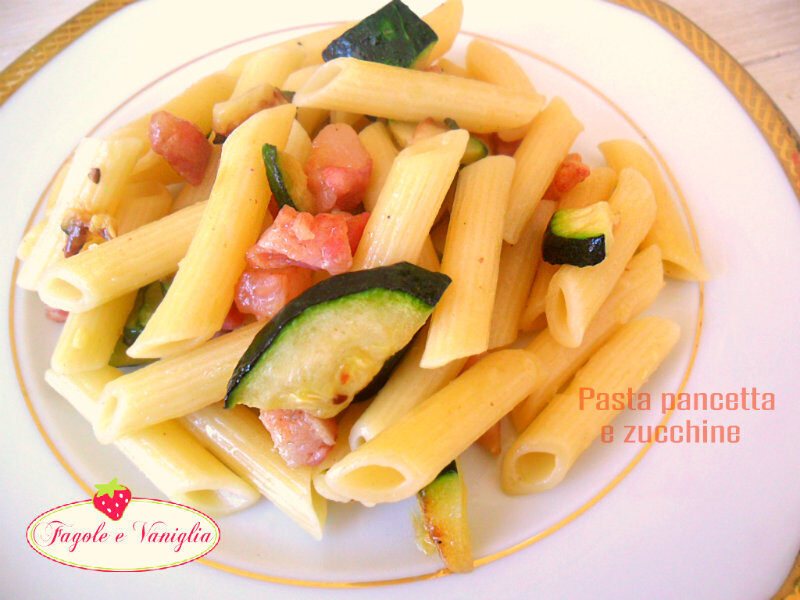 Pasta pancetta e zucchine