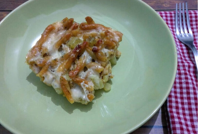Pasta patate e provola al forno senza precottura, versione senza glutine