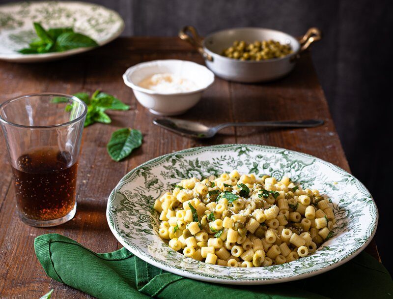Pasta piselli e menta