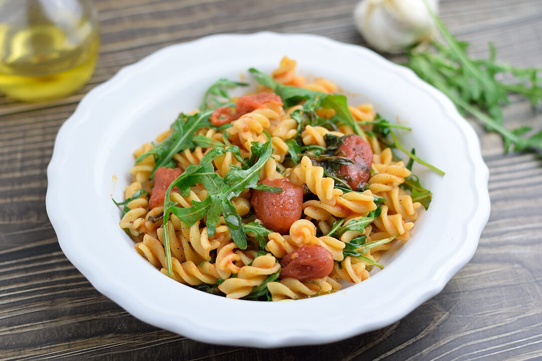 Pasta pomodorini e rucola