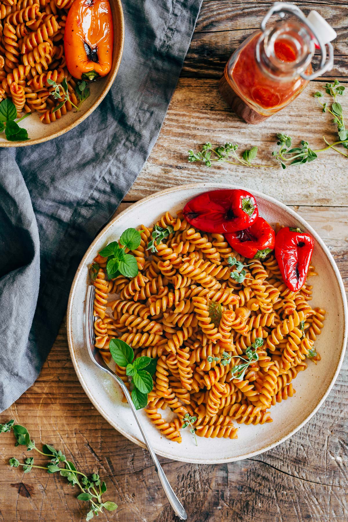 Pasta proteica con salsa ai peperoni arrostiti | vegan gf