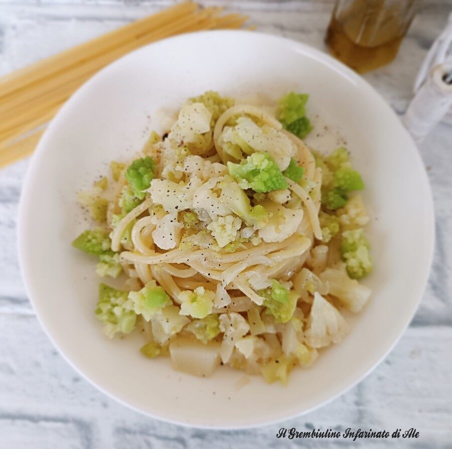 Pasta risottata ai due cavolfiori
