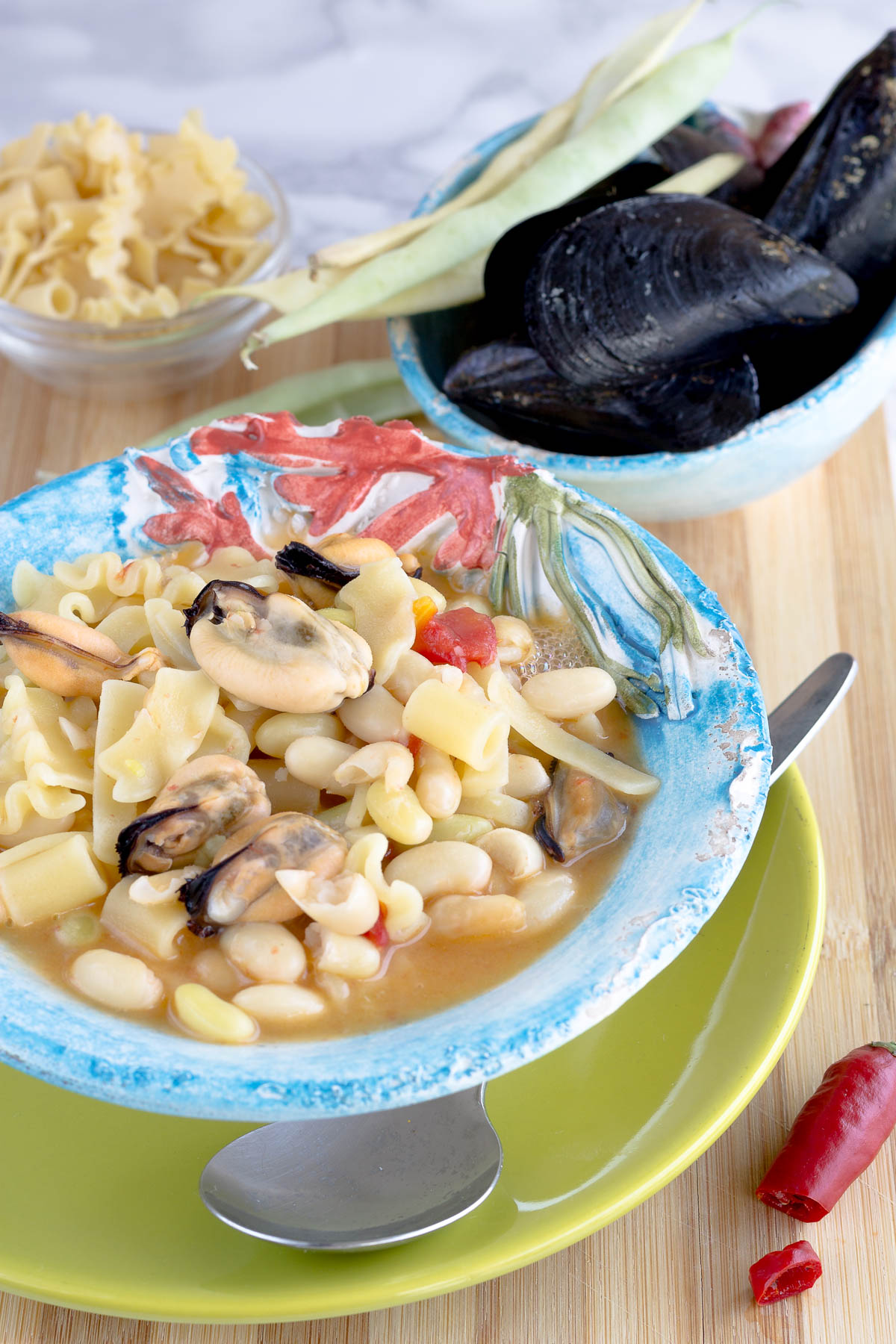 Pasta spollichini e cozze