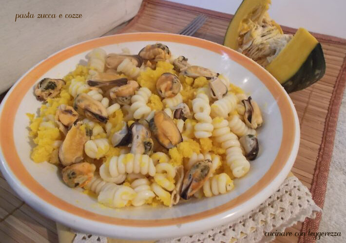 Pasta zucca e cozze