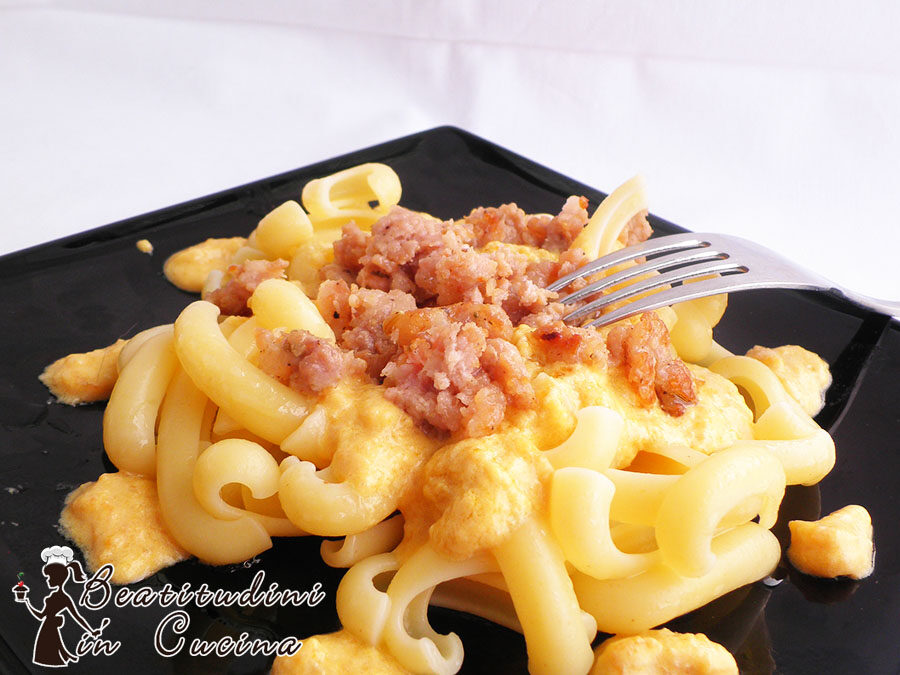 Pasta zucca e salsiccia