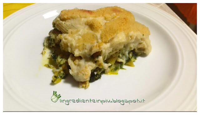 Pasticcio di penne integrali e spinaci al forno