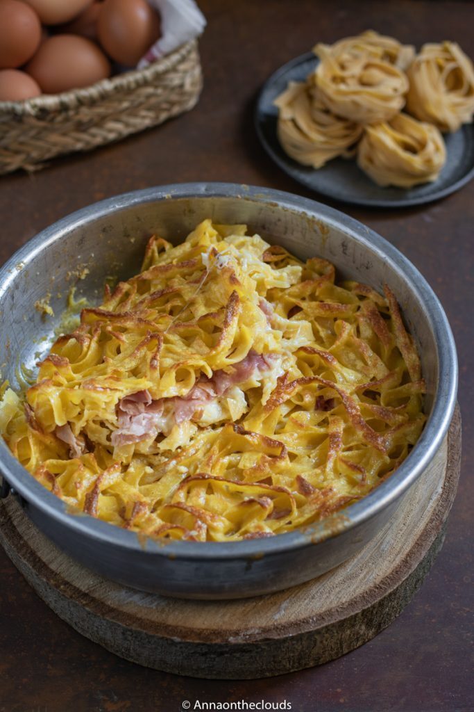 Pastiera di tagliolini salata di  pasqua