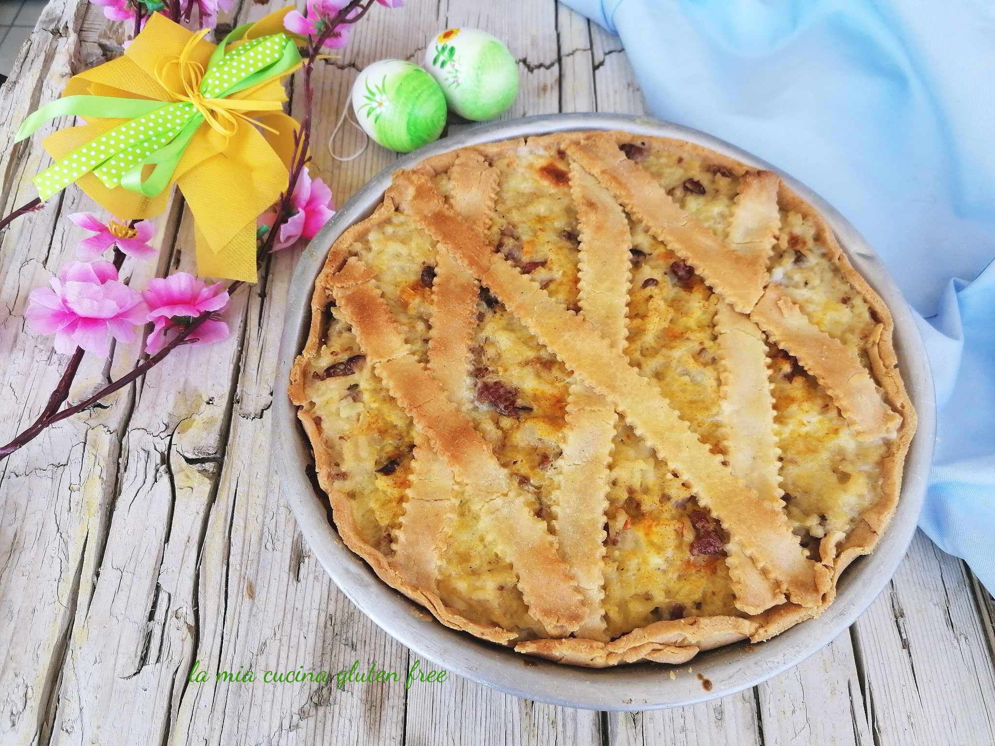Pastiera salata di riso senza glutine