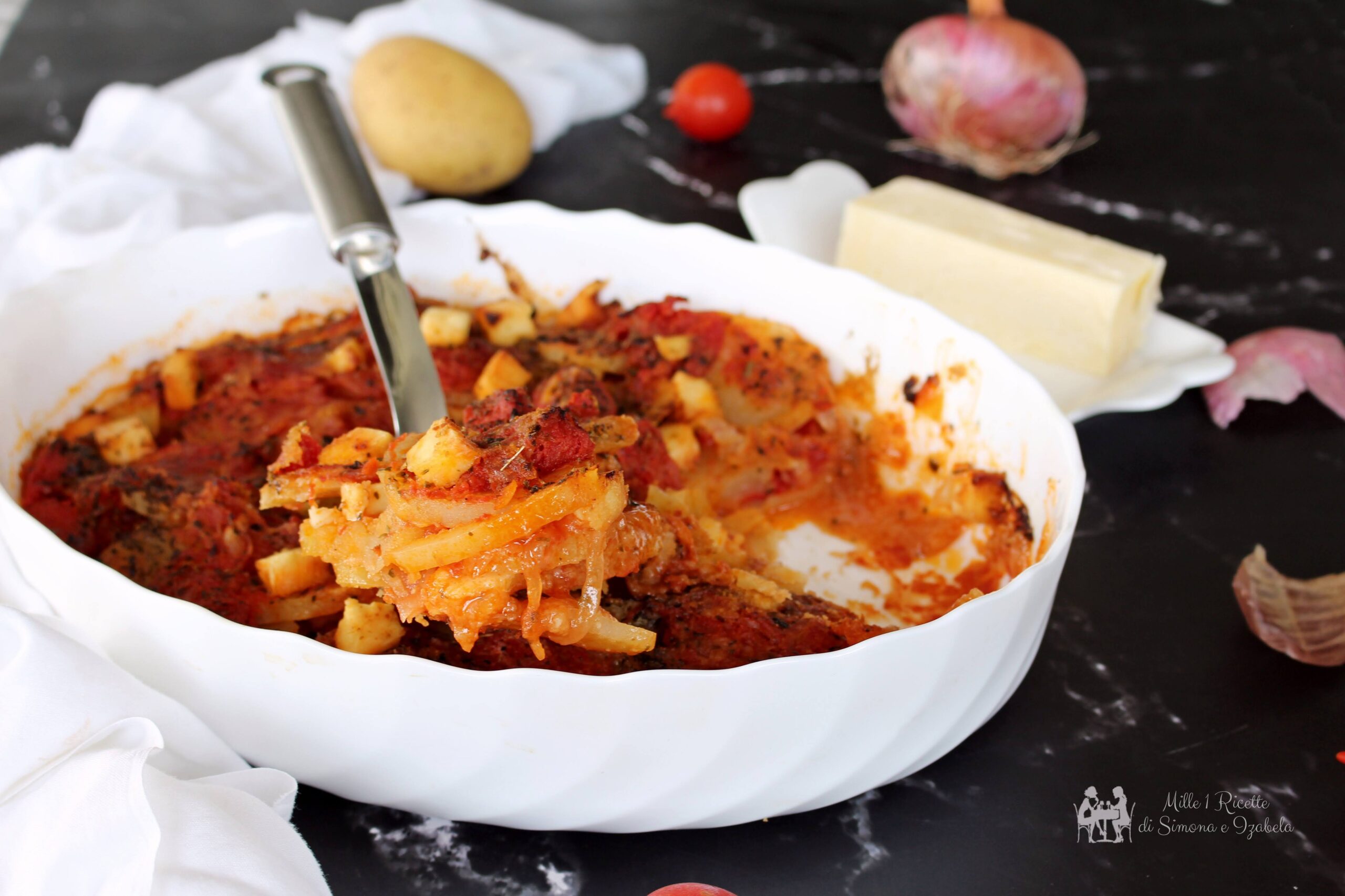 Patate a sfincione ricetta siciliana