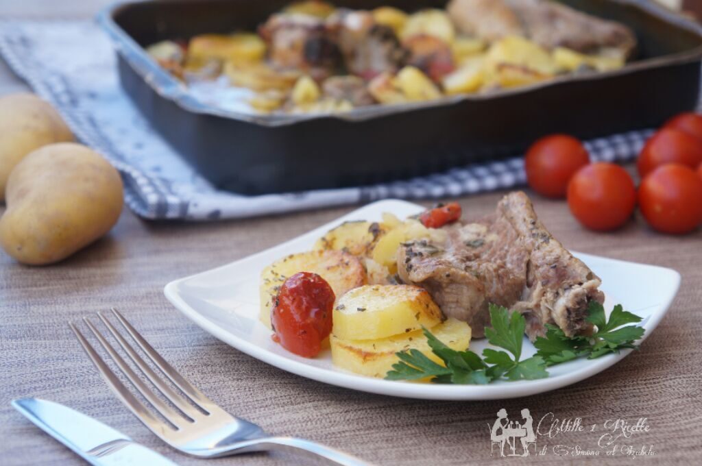 Patate con carne al forno
