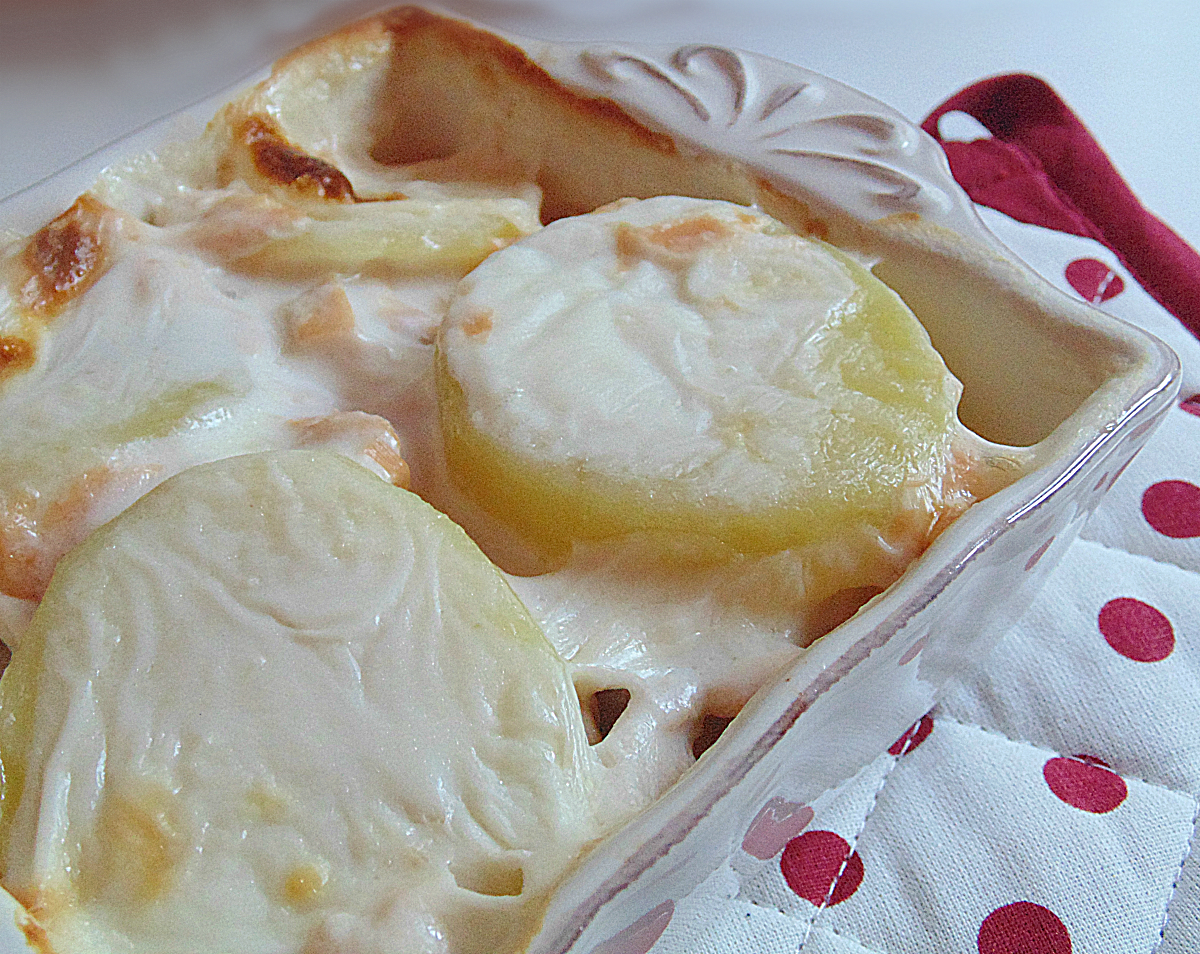 Patate cremose con salmone affumicato