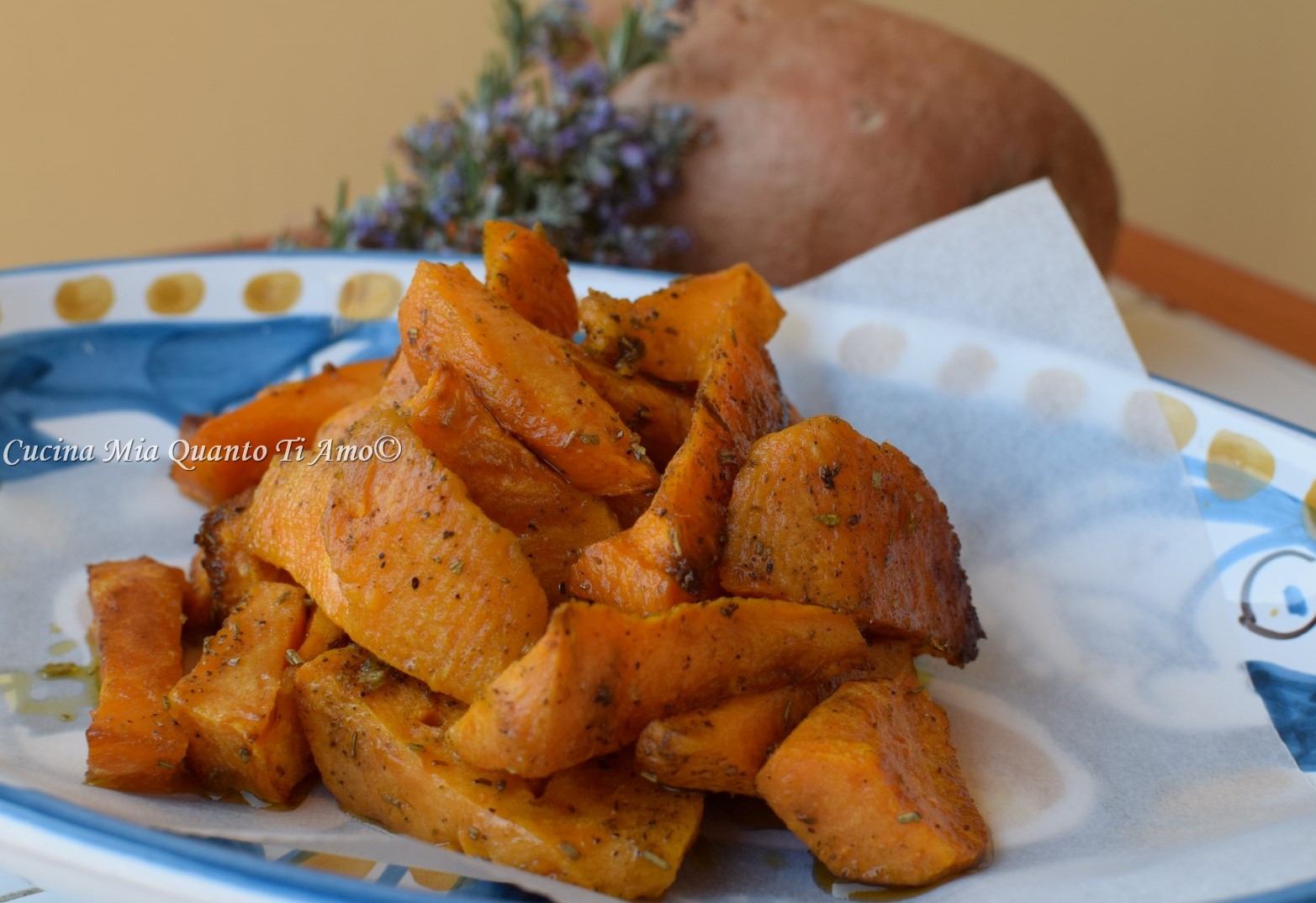 Patate dolci al forno