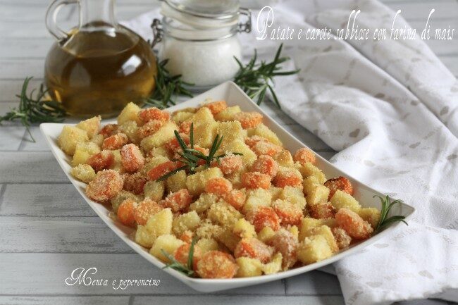 Patate e carote sabbiose con farina di mais