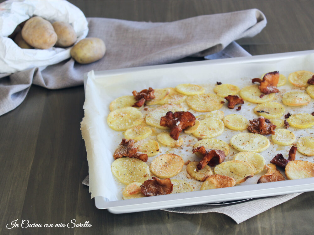 Patate e funghi gratinati al forno