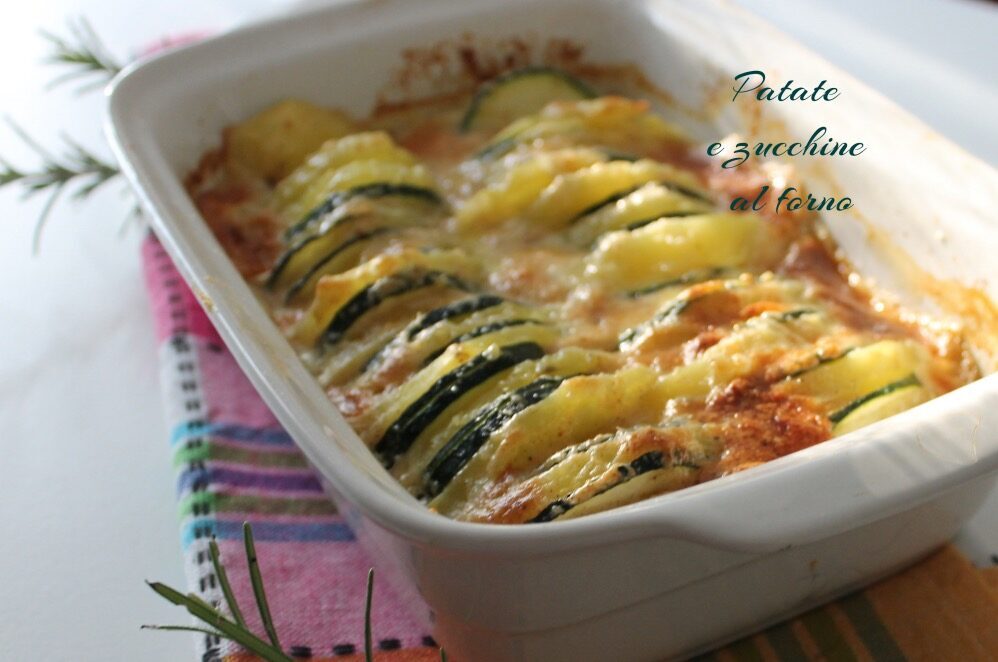 Patate e zucchine al forno
