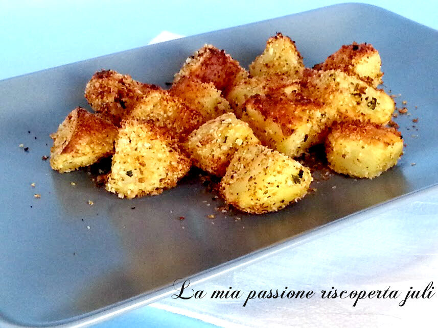 Patate impanate, cotti nel forno