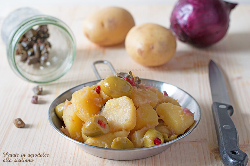 Patate in agrodolce alla siciliana
