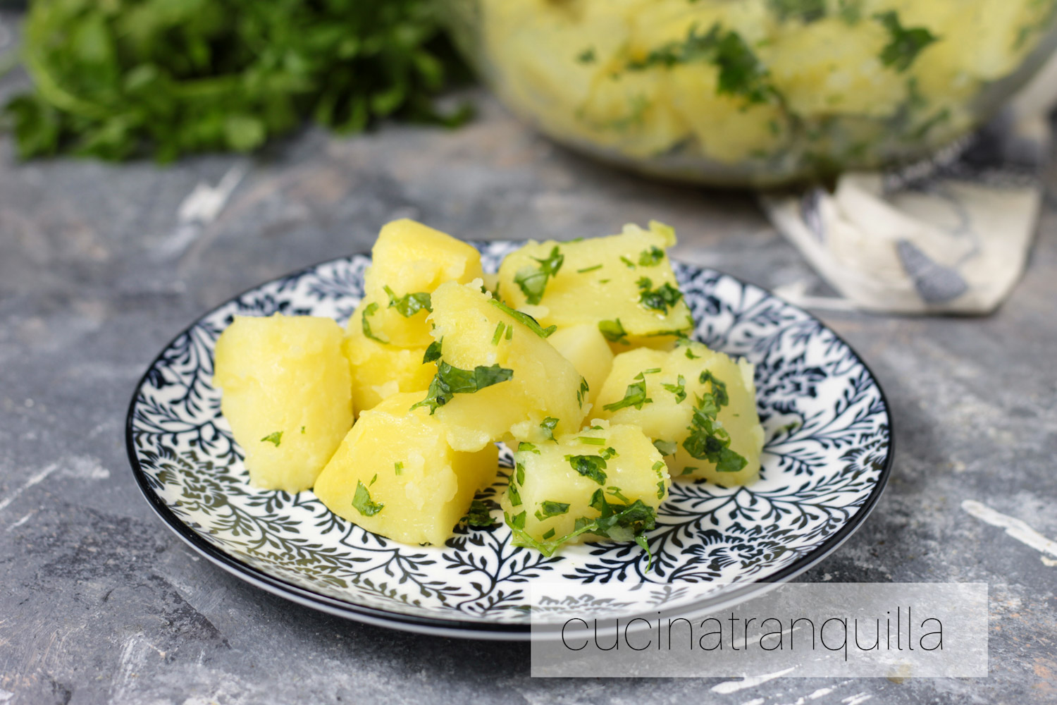 Patate lesse al prezzemolo