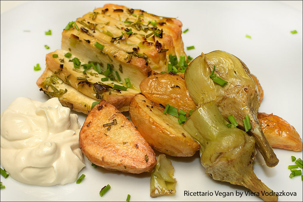 Patate novelle con tofu e carciofi senza glutine