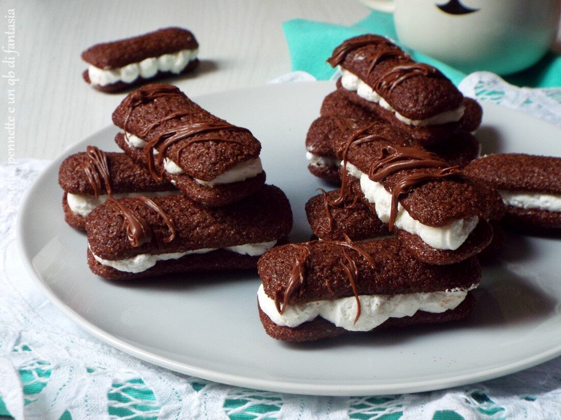 Pavesini ripieni con crema di latte