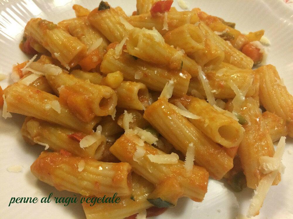 Penne al ragù vegetariano