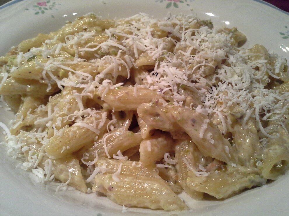 Penne alla crema di pistacchio