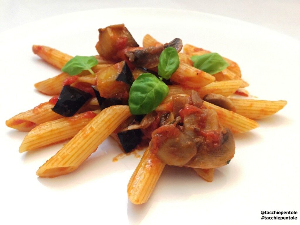 Penne champignon e melanzane
