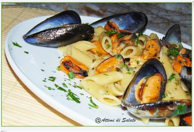Penne con cozze e parmigiano
