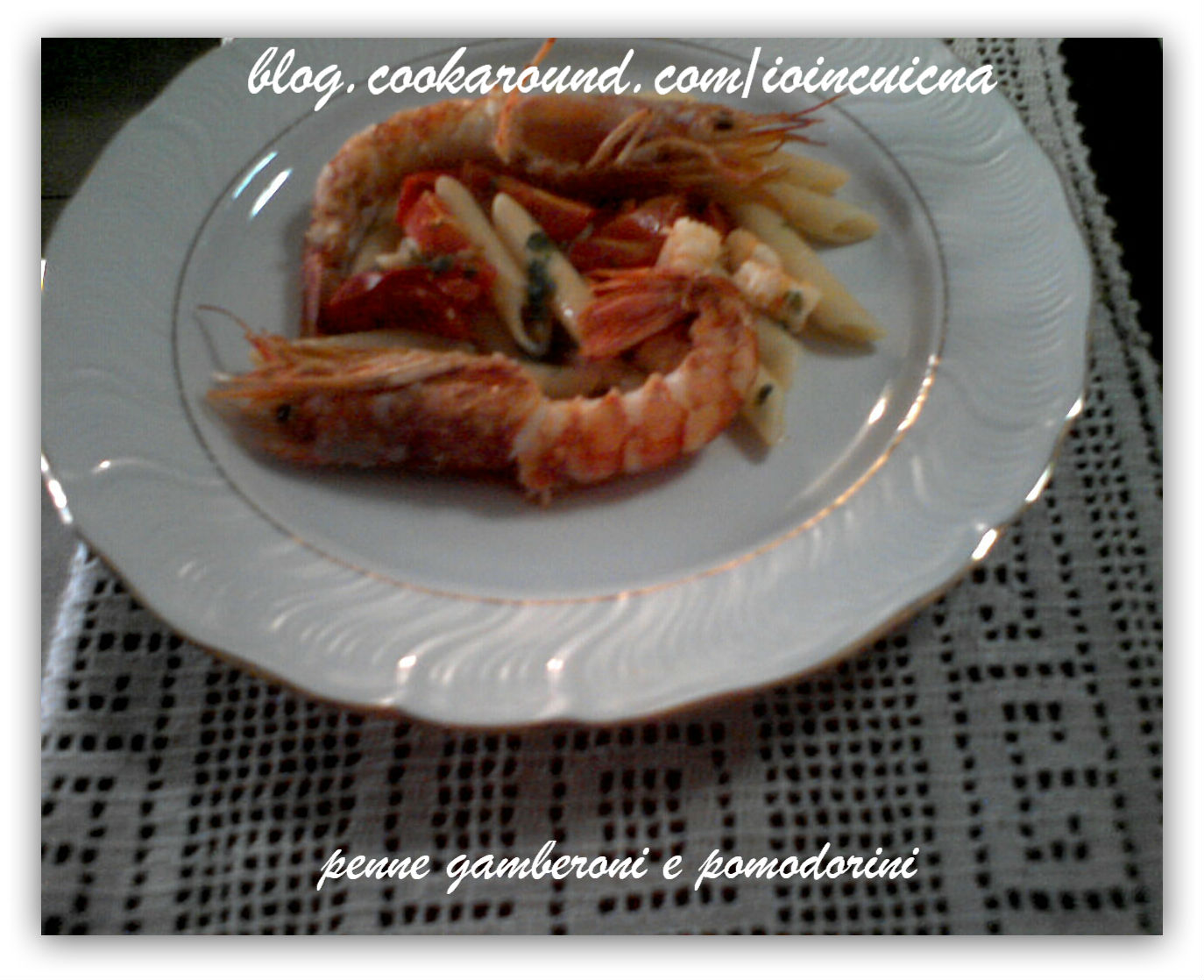 Penne gamberoni e pomodorini
